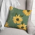 thumbnail image 3 of Creative Products Painted Sunflower Green 16 x 16 Indoor / Outdoor Pillow, 3 of 3