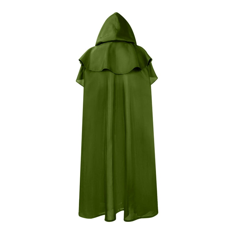 Penkiiy Cloak with Hood Men Clearance Men Solid Hooded Side