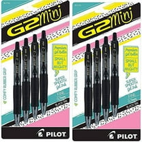 Pilot G2 Mini Premium Retractable Gel Roller Pen, Fine Point, 0.7mm, Black Ink, Pack of 8
