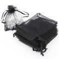 thumbnail image 2 of 100PCS Organza Bags for Jewelry Party Wedding Favor Party Festival Candy, Drawstring Organza Gift Jewelry Pouches 3x4 Inch, 2 of 8