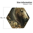 thumbnail image 2 of Gaeub Palatial Gold Pattern Horse Print 4 Pcs Leather Coasters for Drinks ,Drink Coasters Sets,Drink Table Cup Coasters for Living Room Kitchen Coffee Decor-Hexagon, 2 of 6