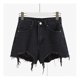 thumbnail image 1 of Pantalones cortos de mezclilla casuales para mujer, pantalones cortos simples de cintura alta a la moda para fiesta de citas de verano, 1 of 1