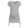 thumbnail image 5 of Oh! Mamma Maternity Women's Scoop Neck Tee with Side Seam Drawstring (Women's & Women's Plus), 5 of 6