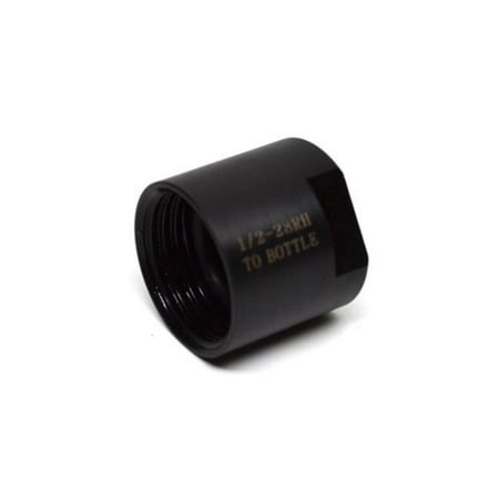 

Black Oxide Steel Bottle Adapter with Wrench Flats 0.63-24 in.