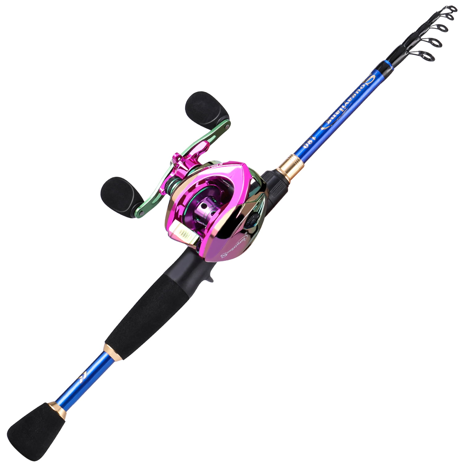 Sougayilang Fishing Rod and Reel Combo - Carbon Fiber Casting Pole and  Baitcasting Reel Fishing Set