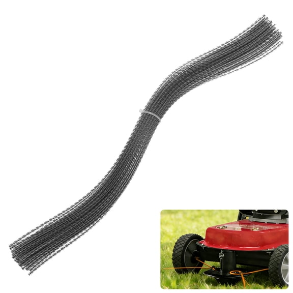 Uxcell 40-Pack Pre-Cut Trimmer Line, 0.157 Inch x 21.26 Inch Spiral Nylon Replacement Line for Universal Walk Behind Mower[Gray,Black]
