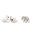 thumbnail image 1 of Esculturas de cisnes de resina y figuras rústicas de elefantes de madera para la decoración del hogar, la oficina, el dormitorio, la sala de estar, el, 1 of 8