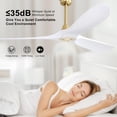 thumbnail image 4 of 60 Inch Modern ABS Ceiling Fan With 6 Speed Smart Remote Control Reversible DC Motor For Bedroom Living Room, 4 of 8