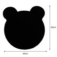 thumbnail image 4 of Alfombra súper suave con diseño de osito adorable - Tapete decorativo antideslizante, alfombras esponjosas para el piso, tapetes de área negro, 4 of 9
