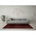thumbnail image 3 of Ahgly Company Machine Washable Indoor Round Abstract Red Modern Area Rugs, 4' Round, 3 of 4