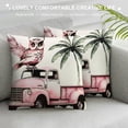 thumbnail image 3 of Orinice Owl Palm Tree Graphic Decorative Cushion Throw Pillow Cover for Home Couch Living Room Bed Sofa Aesthetic Decorative Printed on Both Sides 1PC 22x22in, 3 of 5