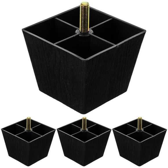 Milisten 4pcs Furniture Legs Square Couch Legs Replacement Sofa Legs Heavy Duty Furniture Feet