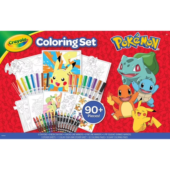 Open Box Crayola Coloring Kit, Pokemon