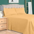 thumbnail image 3 of 300-Thread Count 100% Egyptian Cotton Lightweight Solid Sheet Set with Deep Pockets Gold / King, 3 of 3