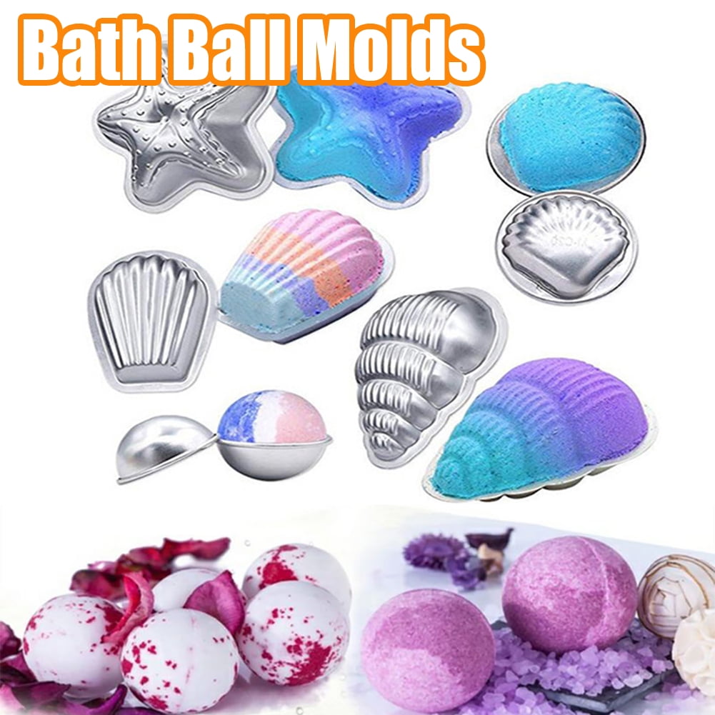 Bloss 4 Set DIY Metal Bath Bomb Mold with 1 Sizes 8 Pieces, for Gifts &  Crafting Your Own Fizzles, 1.8 Inches