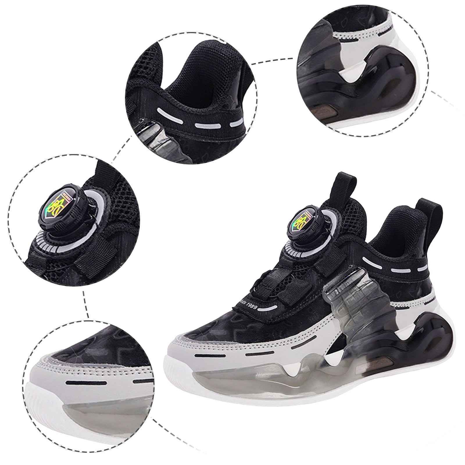 Dakaela Girls Boys Sneakers Memory Foam Kids Walking Running 