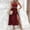 Red, variant on Women's Off Shoulder Dress, Sleeveless High Waist Maxi Long Dress for Summer, Casual and Formal Wear