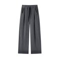 thumbnail image 5 of QASIEATN Sweatpants for Women Cotton and Linen Wide Leg Pants with Pockets Casual Solid Trousers, 5 of 7
