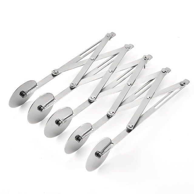Cortador de masa profesional de acero inoxidable - Con 5 ruedas ajustables - Para cortar masa para pasteles y masas varias Sincero Electrónica