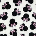 thumbnail image 3 of Disney Minnie Mouse Girl's Zip-Up Varsity Bomber Jacket - Casual Lightweight Coat with Minnie Mouse Design for Kids (Sizes 4-14), 3 of 6