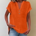 thumbnail image 6 of Blouses For Women Fashion Casual V Neck Button Short Sleeve T Shirt Womens Tops, 6 of 6