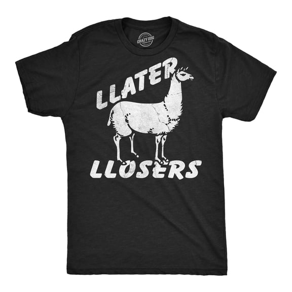 Mens Funny T Shirts Llater Llosers Sarcastic Llama Graphic Novelty Tee for Men Graphic Tees