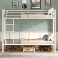 thumbnail image 2 of Jopath Bunk Bed Twin Over Twin for Kids,Teens and Adults,Heavy Duty Metal Bunk Bed with Ladder and Flat Rungs,No Box Spring Needed,White, 2 of 9