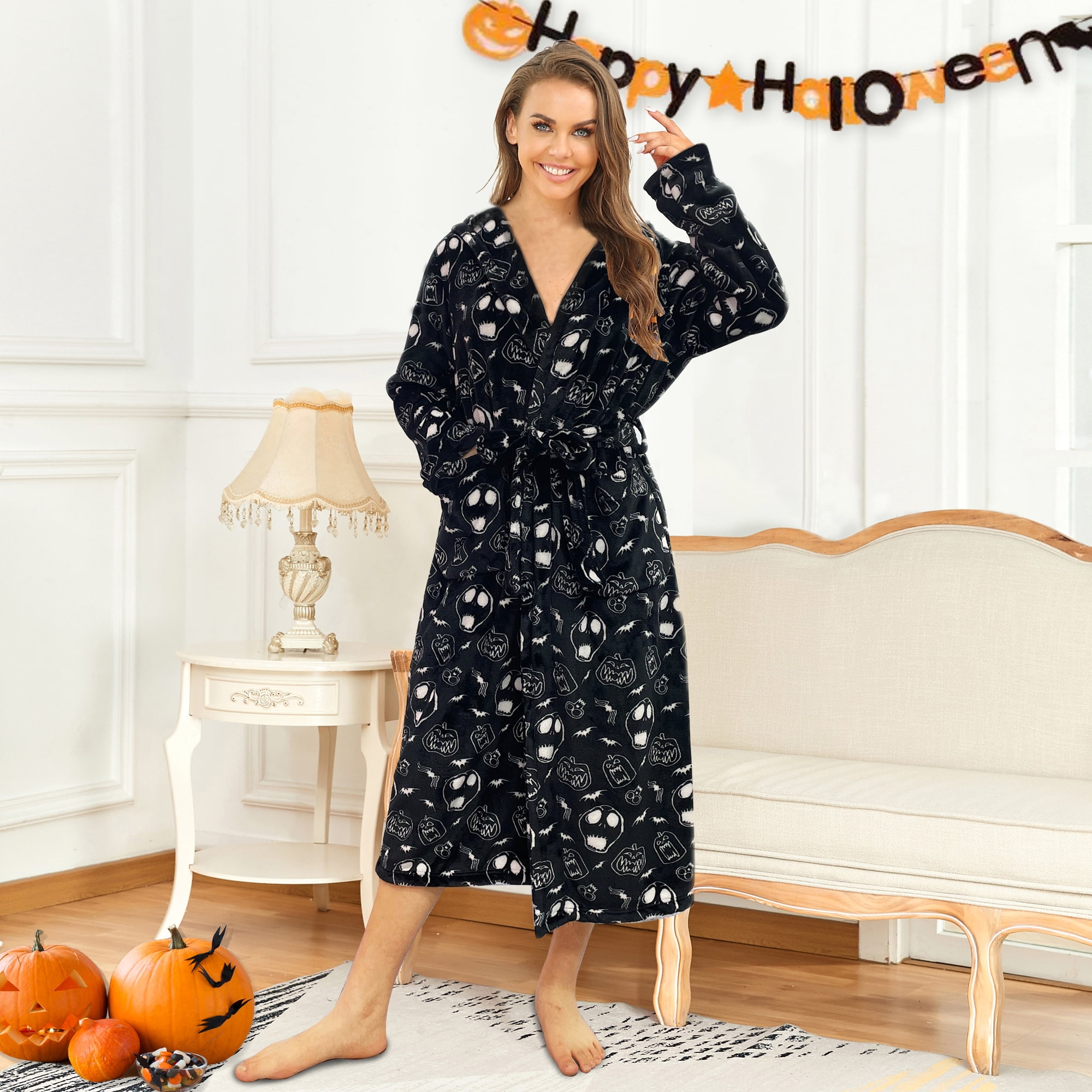 RONGTAI Womens Long Robes Plush Fleece 