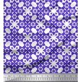 thumbnail image 1 of Soimoi Blue Cotton Cambric Fabric Geometrical Star Geometric Print Fabric by the Yard 42 Inch Wide, 1 of 3