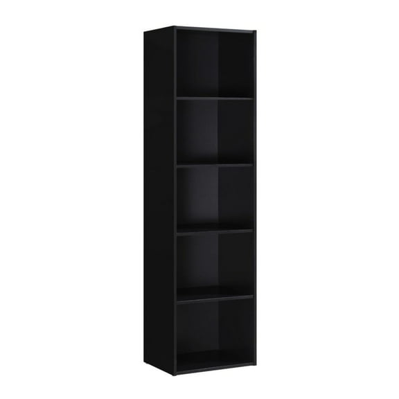 Contemporary Home Living 59" Black Multipurpose Bookcase with 5-Shelves