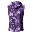 thumbnail image 3 of Havenx Workout Hooded Tank Tops for Men Sleeveless Drawstring Hoodie with Pockets Camouflage Print Shirt Workout Bodybuilding Athletic Gym Sports Muscle Activewear,Purple S, 3 of 5