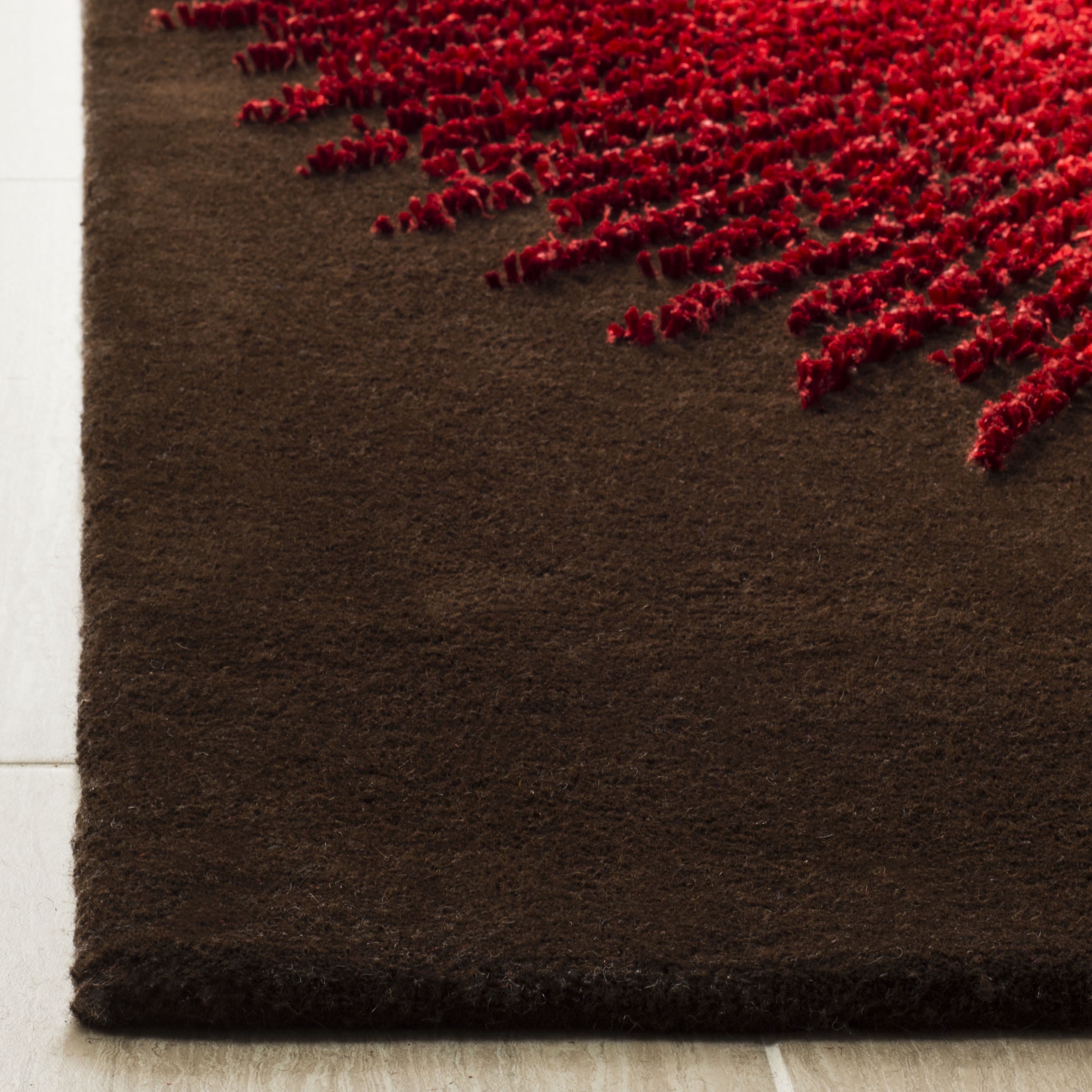 SAFAVIEH Soho Michelle Geometric Area Rug, Brown/Red, 3' x 5'