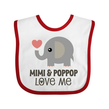 

Inktastic Mimi and PopPop Love Me Gift Baby Boy or Baby Girl Bib