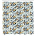 thumbnail image 3 of Exotic Shower Curtain, Vintage Style Illustration of Leaves and Related Elements in Nature Tones, Fabric Bathroom Set with Hooks, 69W X 70L Inches, White and Multicolor, by Ambesonne, 3 of 3