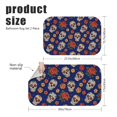 thumbnail image 3 of Skull and Rose Gothic Pattern Bath Mat Set Of 2,Non-Slip Rug for Bathroom,Kitchen,Bedroom,Entrance, 30x17 and 23.5x15.7 Inches, 3 of 5