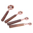 thumbnail image 3 of Lot de 4 tasses à mesurer en or rose avec échelle et cuillère à mesurer en acier inoxydable pour la cuisine et la maison. Petite taille., 3 of 4