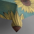 thumbnail image 5 of Blue Sunflower Pattern Square Tablecloth,Waterproof Square Table Cover,Wipeable Spillproof Washable Table Cover for Home Kitchen Party Decor 52"x52"(132x132cm), 5 of 6