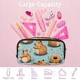 thumbnail image 4 of PhooArto Pencil Case, Capybaras Flower Patterns Large Capacity Pencil Pouch Stationery Pen Bag, 4 of 7