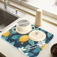 thumbnail image 2 of Yayeee Dish Drying Mat for Kitchen Counter 16" x 18" Microfiber Super Absorbent Coffee Decorative Pad, Lemon Leaves, 2 of 9