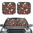 thumbnail image 2 of Xecao Winter Holiday Christmas for Foldable Car Sun Shades (2-Pack) offer sun protection with an easy-fold design for convenient windshield shading., 2 of 7