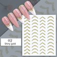 thumbnail image 1 of Marco plateado 3D para uñas, pegatinas de líneas de rayas de bronce plateado, deslizadores para uñas, calcomanías con patrón Tribal, tatuajes de uñas florecientes de mármol, 1 of 4