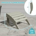 thumbnail image 4 of FODINGHILL Adirondack Outdoor Ottoman, HDPE Patio Foot Rest, All Weather Folding Foot Stool for Adirondack Chair, for Patio Backyard Pool Porch Lawn, Wood Grain, 4 of 7