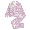thumbnail image 4 of LILIYA Halloween 2-Piece Loose-fit Button Down Matching Pajama Set, Soft & Cute for Cozy Nightwear Loungewear 13-14 Years, 4 of 4