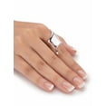 thumbnail image 3 of PalmBeach Jewelry Free-Form 18k Gold-Plated or Platinum-Plated Ring, 3 of 5