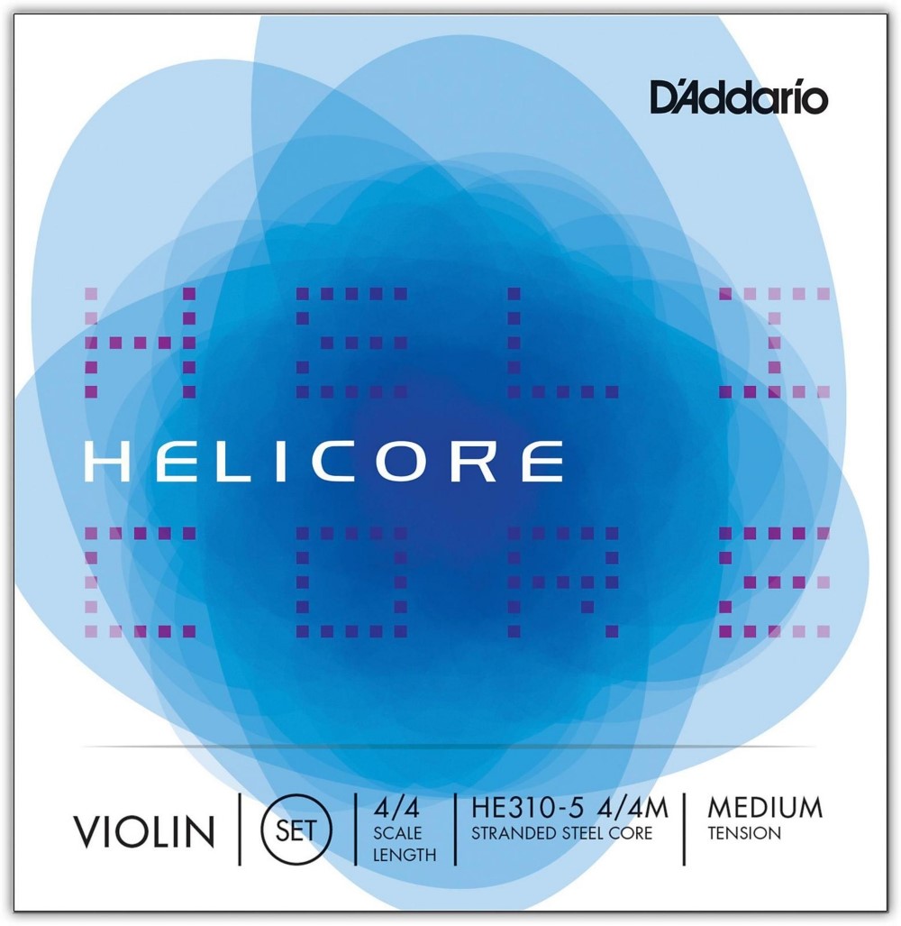 D'Addario Helicore Violin 5-String Set, 4/4 Scale, Medium Tension