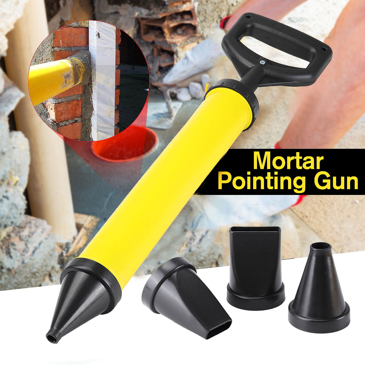 4-Nozzle Patio Paving Grout Brick Pointing Mortar Applicator Gun Cement
