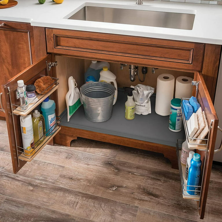 Mats Under Sink Kitchen Cabinet Mat Shelf & Drawer Liners Tray