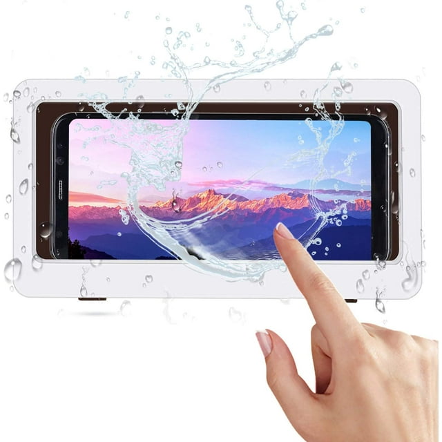 Shower Phone Case - Wall Wall Pocket - Bathroom Touch Screen Waterproof Cell Phone Holder Box Touch Screen Cell Phone Wall Pocket - Cell Phone Case for Cell Phones Under 6.8 Inch