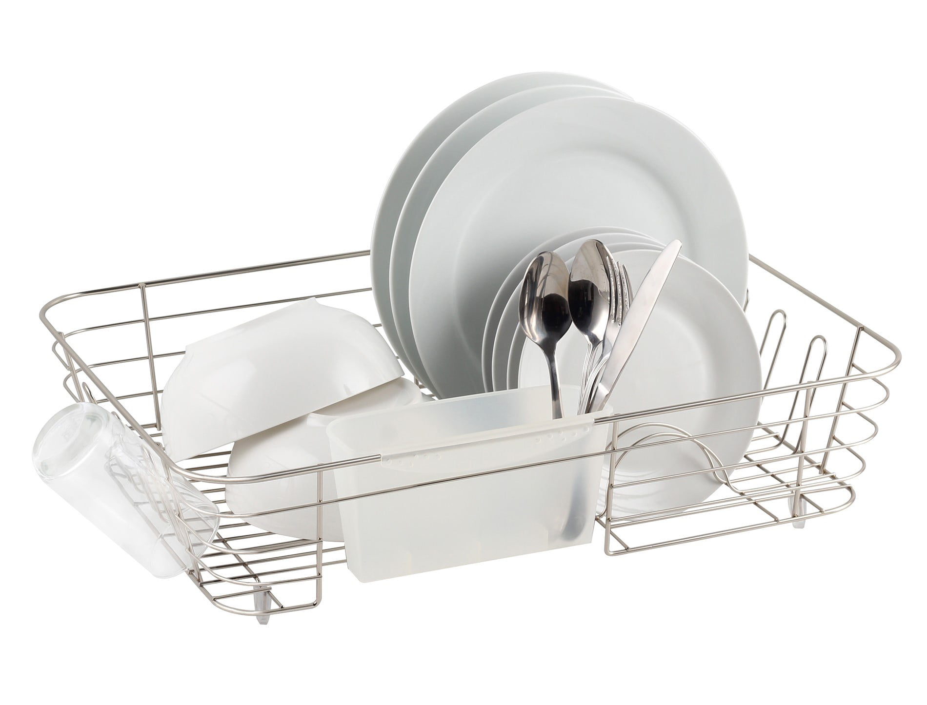 Real Home Innovations Extra Large Deluxe Dish Drainer, Nickel 