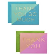 American Greetings Thank You Cards with Envelopes, Color Block (50-Count)